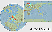 Savanna Style Location Map of Pytalovskiy, highlighted parent region, highlighted grandparent region, within the entire country, hill shading