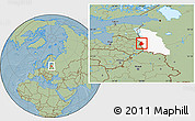 Savanna Style Location Map of Pytalovskiy, highlighted parent region, hill shading