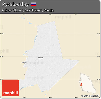 Classic Style Map of Pytalovskiy, single color outside