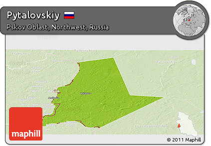Physical Panoramic Map of Pytalovskiy, lighten