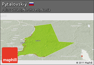 Physical Panoramic Map of Pytalovskiy, lighten, semi-desaturated