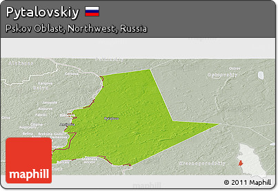 Physical Panoramic Map of Pytalovskiy, lighten, semi-desaturated