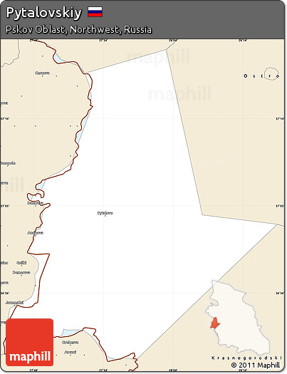 Classic Style Simple Map of Pytalovskiy