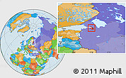 Political Location Map of Saint Petersburg