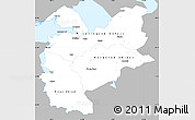 Gray Simple Map of Northwest, single color outside