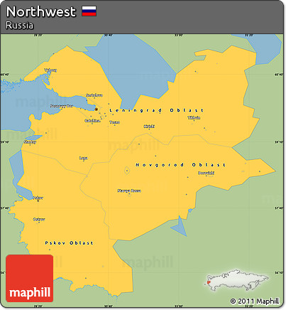 Savanna Style Simple Map of Northwest, single color outside