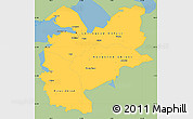 Savanna Style Simple Map of Northwest, single color outside