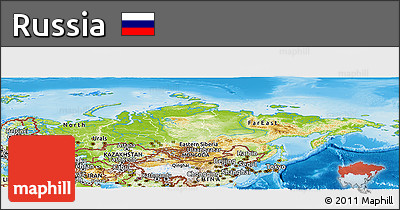 Physical Panoramic Map of Russia