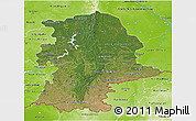 Satellite 3D Map of Urals, physical outside