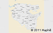 Classic Style 3D Map of Bashkiria, single color outside