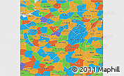 Political 3D Map of Bashkiria