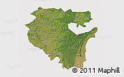 Satellite 3D Map of Bashkiria, cropped outside