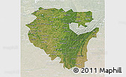 Satellite 3D Map of Bashkiria, lighten