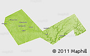 Physical 3D Map of Askinskiy, single color outside