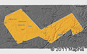 Political 3D Map of Askinskiy, darken, desaturated