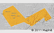Political 3D Map of Askinskiy, lighten, desaturated