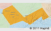 Political 3D Map of Askinskiy, lighten