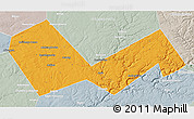 Political 3D Map of Askinskiy, lighten, semi-desaturated