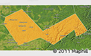 Political 3D Map of Askinskiy, satellite outside