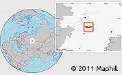 Gray Location Map of Askinskiy, highlighted grandparent region
