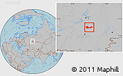Gray Location Map of Askinskiy, hill shading