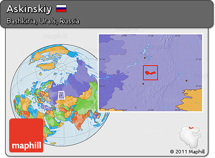 Political Location Map of Askinskiy