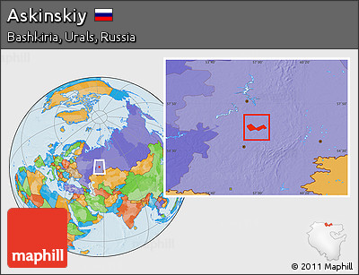 Political Location Map of Askinskiy