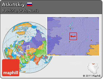 Political Location Map of Askinskiy