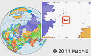 Political Location Map of Askinskiy, highlighted grandparent region