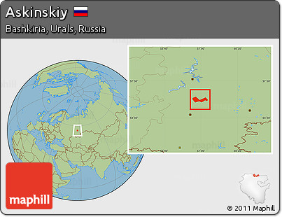 Savanna Style Location Map of Askinskiy