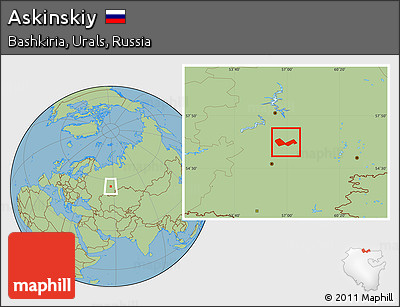 Savanna Style Location Map of Askinskiy
