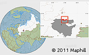 Savanna Style Location Map of Askinskiy, highlighted country, highlighted parent region, hill shading