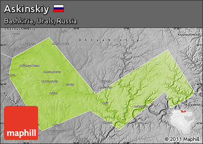 Physical Map of Askinskiy, desaturated