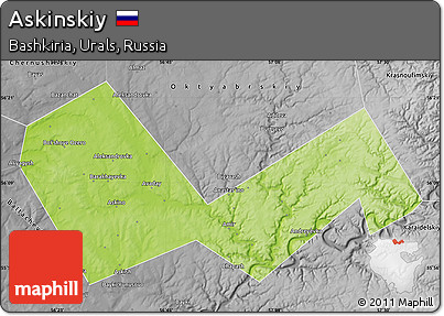Physical Map of Askinskiy, desaturated