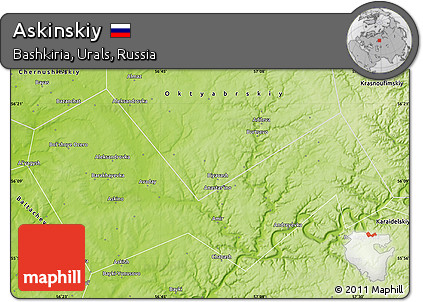 Physical Map of Askinskiy