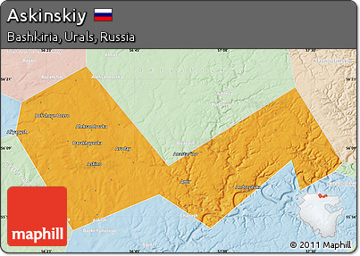 Political Map of Askinskiy, lighten