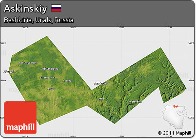 Satellite Map of Askinskiy, single color outside