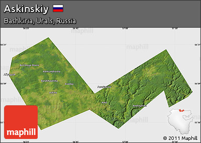 Satellite Map of Askinskiy, single color outside