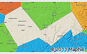 Shaded Relief Map of Askinskiy, political outside