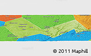 Physical Panoramic Map of Askinskiy, political outside