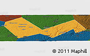 Political Panoramic Map of Askinskiy, darken
