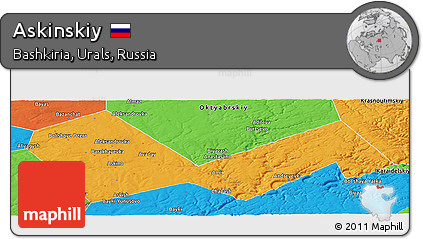 Political Panoramic Map of Askinskiy