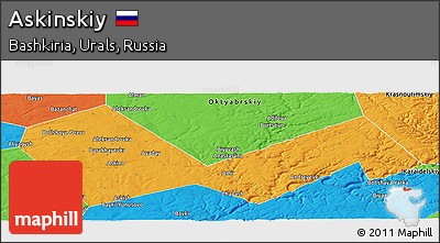Political Panoramic Map of Askinskiy