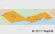 Political Panoramic Map of Askinskiy, lighten