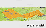 Political Panoramic Map of Askinskiy, physical outside