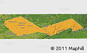 Political Panoramic Map of Askinskiy, satellite outside