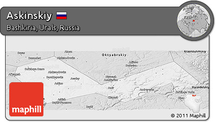 Silver Style Panoramic Map of Askinskiy
