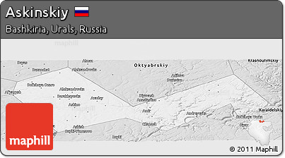 Silver Style Panoramic Map of Askinskiy