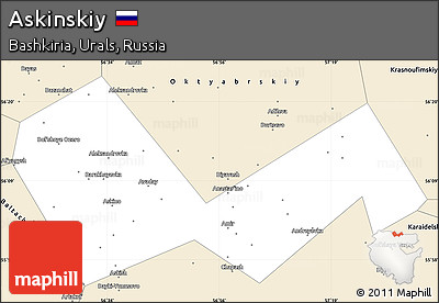 Classic Style Simple Map of Askinskiy