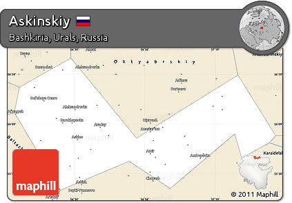 Classic Style Simple Map of Askinskiy